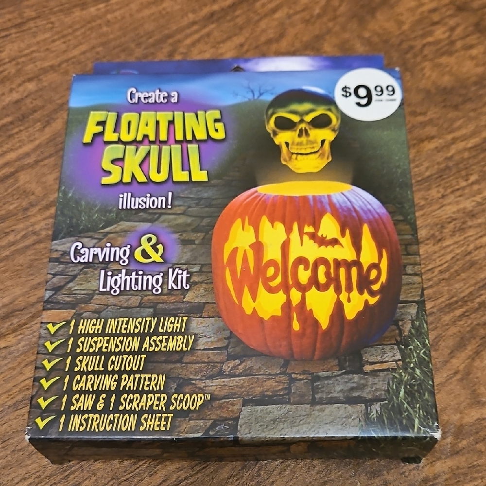 Pumpkin Master Floating Skull illusion Carving & Lighting Kit